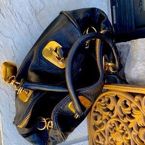 DonnaKaran made in Italy Black/Brass handbag